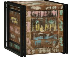 vidaXL - Opbergkisten - met - opslag - 50 - x - 50 - x - 50 - cm - Massief - gerecycled - hout