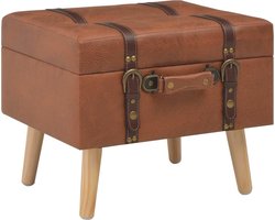 vidaXL - Opbergkruk - 40 - cm - kunstleer - tan