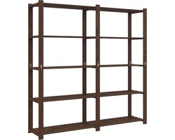 vidaXL - Opbergrek - 5-laags - 170x38x170 - cm - massief - grenenhout - bruin