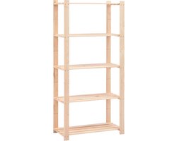 vidaXL - Opbergrek - 5-laags - 80x38x170 - cm - massief - grenenhout - 250 - kg