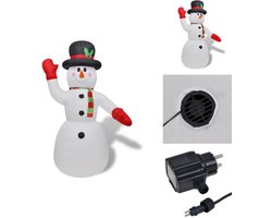 vidaXL Opblaasbare Sneeuwpop - Opblaasbare Sneeuwpoppen - Opblaasbare Sneeuwman - Opblaasbare Sneeuwmannen - Opblaasbare sneeuwpop 240 cm