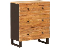 vidaXL - Opslag - Dressoir - Bruin - 60 - x - 33 - x - 75 - cm - Massief - Mango - Hout