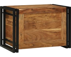 vidaXL - Opslagdoos - 60 - x - 40 - x - 41 - cm - Massief - acacia - hout - en - een - metalen
