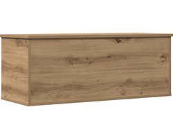 vidaXL - Opslagdoos - Artisan - Eiken - 90 - x - 35 - x - 35 - cm - Bewerkt - hout