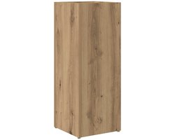 vidaXL - Opslaghaak - & - Rek - Artisan - Eiken - 25 - x - 24,5 - x - 64 - cm - Bewerkt - hout