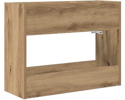 vidaXL - Opslaghaak - & - Rek - Artisan - Eiken - 65 - x - 24 - x - 50 - cm - Bewerkt - hout