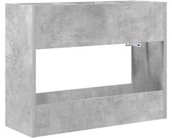 vidaXL - Opslaghaak - & - Rek - Beton - Grijs - 65 - x - 24 - x - 50 - cm - Bewerkt - hout