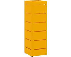 vidaXL - Opslaghaak - & - Rek - Mosterdgeel - 15.5 - x - 15.5 - x - 49 - cm - Metaal