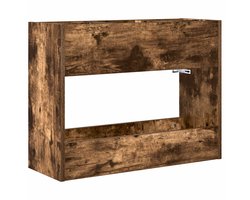 vidaXL - Opslaghaak - & - Rek - Rook - Eiken - 65 - x - 24 - x - 50 - cm - Bewerkt - hout