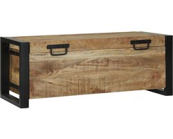 vidaXL - Opslagkisten - met - opslag - Bruin - 80 - x - 30 - x - 30 - cm - Massief - mangohout