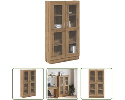 vidaXL Opslagoplossing - Hoge Kast - Hoge kast 82,5x30,5x150 cm bewerkt hout artisanaal eikenkleur - Houten Kast - Eiken Kleur - Living Room Furniture