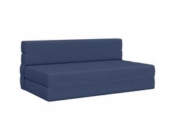 vidaXL - Opvouwbare - Sofa - Bed - Matras - Blauw - 152 - x - 86,5 - x - 60 - cm - Stof