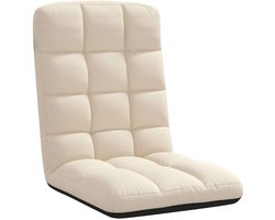 vidaXL - Opvouwbare - vloerstoel - linnen - 71x51x62 - cm