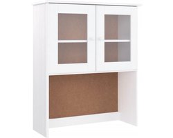 vidaXL - Opzetkast - ALTA - 77x30x92 - cm - massief - grenenhout - wit