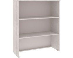 vidaXL - Opzetkast - HAMAR - 85x35x100 - cm - massief - grenenhout - wit
