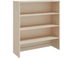 vidaXL - Opzetkast - HAMAR - 90x30x100 - cm - massief - grenenhout - honingbruin