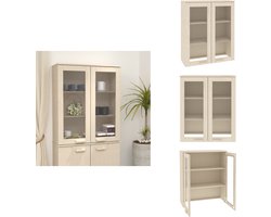 vidaXL Opzetkast - Opzetkasten - Bovenkast - Bovenbouw - Opzetkast HAMAR 85x35x100 cm massief grenenhout honingbruin