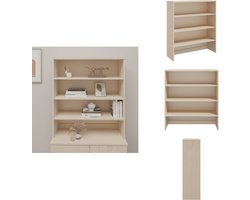 vidaXL Opzetkast - Opzetkasten - Massief Houten Opzetkast - Houten Opzetkast Voor Dressoir - Opzetkast HAMAR 90x30x100 cm massief grenenhout honingbruin