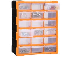 vidaXL Organiser - 18 Medium Lades - 38x16x47 cm Gereedschaps Organizer - Ladekast - Opslagbox - Tool Box - Organisator