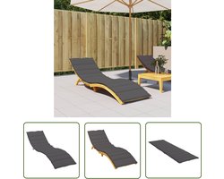 vidaXL Outdoor Kussen - Ligbedkussen - Ligbedkussen 200x70x3 cm oxford stof antracietkleurig - Tuinkussen - Lounge Kussen - Relax Kussen