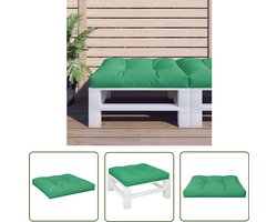 vidaXL Outdoor Kussen - Palletkussen - Palletkussen 70x70x12 cm stof groen - Tuinkussen - Lounge Kussen - Zitkussen
