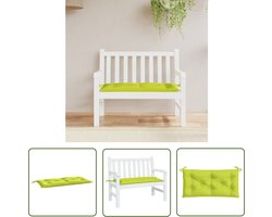 vidaXL Outdoor Kussen - Tuinbankkussen - Tuinbankkussen 110x50x7 cm oxford stof heldergroen - Balkon Kussen - Tuinkussen - Groen Kussen