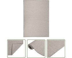 vidaXL Outdoor Tapijt - Tuintapijten - Buitenkleed platgeweven 160x230 cm taupe - Patio Tapijt - Veranda Tapijt - Vloertegels Kunststof