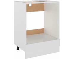 vidaXL - Ovenkast - Lyon - 60x46x81,5 - cm - bewerkt - hout - wit