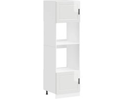 vidaXL - Ovenkasten - 2 - st - Porto - bewerkt - hout - glanzend - wit