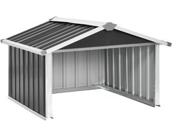 vidaXL - Overkapping - voor - robotmaaier - 92x97x63 - cm - staal - antracietkleurig