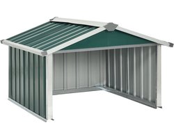 vidaXL - Overkapping - voor - robotmaaier - 92x97x63 - cm - staal - groen