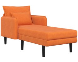 vidaXL - Oversized - chaise - longue - Oranje - Katoenen - stof