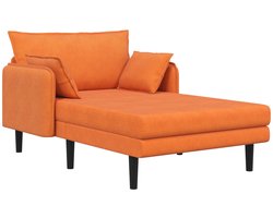 vidaXL - Oversized - chaise - longue - Oranje - Katoenen - stof