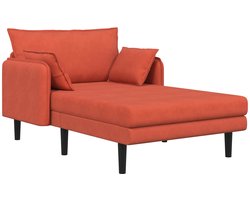 vidaXL - Oversized - chaise - longue - Rood - Oranje - Katoenen - stof