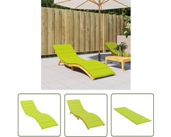 vidaXL Oxford Stof - Ligbedkussen - Ligbedkussen 200x60x3 cm oxford stof heldergroen - Outdoor Kussen - Tuinkussen - Loungekussen