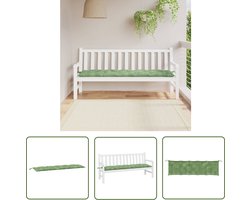 vidaXL Oxford Stof - Tuinbankkussen - Tuinbankkussen 180x50x7 cm oxford stof bladpatroon - Tuinkussen - Outdoor Kussen - Zitkussen