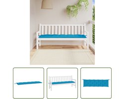 vidaXL Oxford Stof - Tuinbankkussen - Tuinbankkussen 180x50x7 cm oxford stof lichtblauw - Blauw - Waterafstotend - Zitcomfort