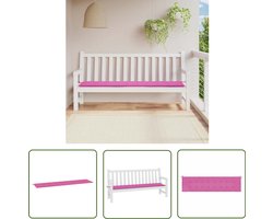 vidaXL Oxford Stof - Tuinbankkussens - Tuinbankkussen 200x50x4 cm stof roze - Waterafstotend - Antislip - Roze