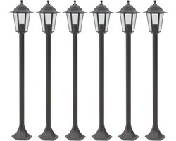 vidaXL Paalverlichting voor tuin E27 110 cm aluminium brons 6 st