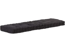 vidaXL Pallet floor cushion Cushion Pallet cushion Seat cushion Pallet cushion Pallet floor cushions Pallet cushions Seat cushions Cotton Black