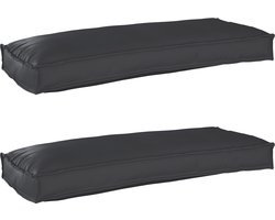 vidaXL - Pallet - Kussen - Set - 2 - pcs - Zwart - 100 - x - 40 - x - 8 - cm - Oxford - stof