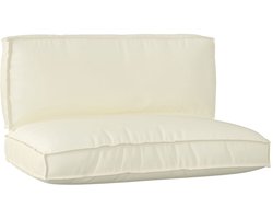 vidaXL - Pallet - Kussen - Set - Set - van - 2 - Crème - Katoen