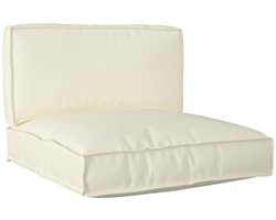 vidaXL - Pallet - Kussen - Set - Set - van - 2 - Crème - Katoen - Standaard