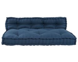 vidaXL - Pallet - Sofa - Kussen - 2 - pcs - Indigo - 60 - x - 40 - cm - Katoen