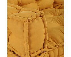 vidaXL - Pallet - Sofa - Kussen - 3 - pcs - Geel - Standaard - Katoen