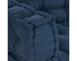 vidaXL - Pallet - Sofa - Kussen - 3 - pcs - Indigo - Standaard - Katoen