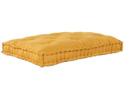 vidaXL - Pallet - Sofa - Kussen - in - Gele - Stof