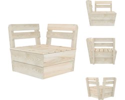 vidaXL Palletbank - Palletbanken - Pallethoekbank - Pallethoekbanken - Hoekbank sectioneel pallet geïmpregneerd vurenhout