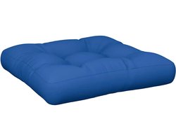vidaXL - Palletkussen - 58x58x10 - cm - stof - blauw
