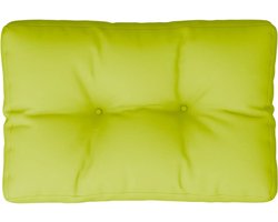 vidaXL - Palletkussen - 60x40x12 - cm - stof - heldergroen